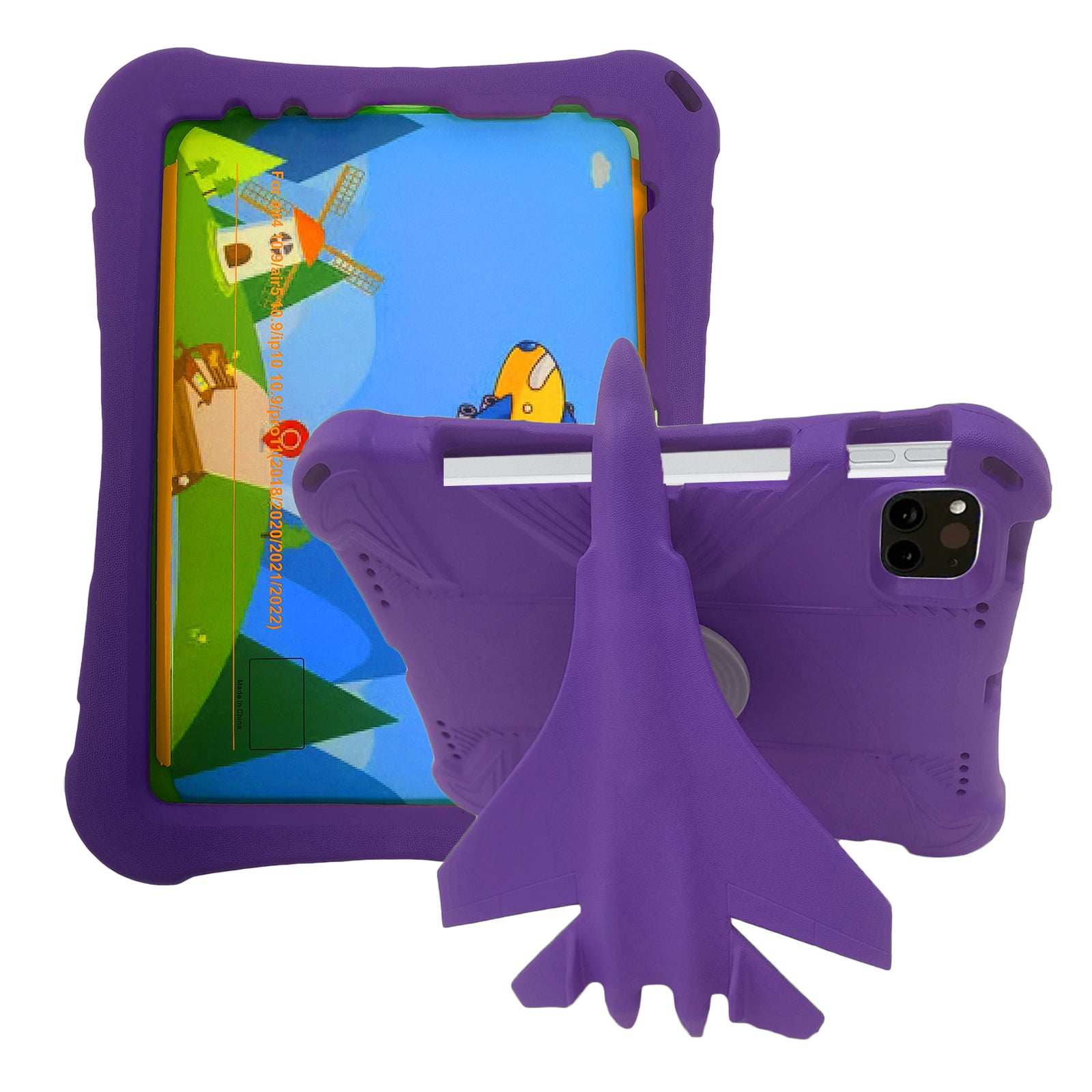 For iPad 10.9 (2022) / iPad Air (2020) / (2022) / iPad Pro 11 (2020) / (2021) / (2022) EVA Case Airplane Style Kickstand For iPad 10.9 (2022) / iPad Air (2020) / (2022) / iPad Pro 11 (2020) / (2021) / (2022) EVA Case Airplane Style Kickstand